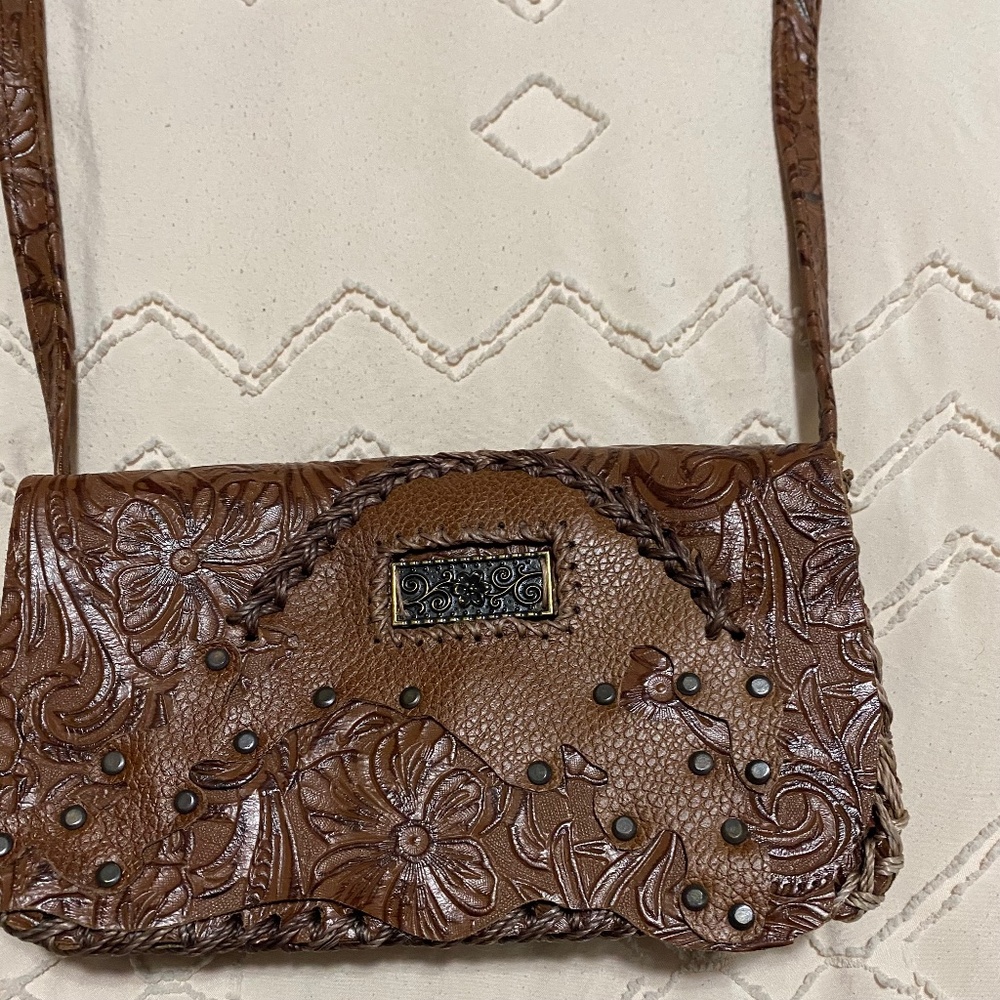 Unique Hand Tooled Leather Bo Ho Purse Marianna Kagide